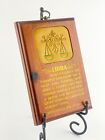Vintage Libra Zodiac Wall Plaque  Wood Astrology Sign Wall Art  Horoscope Decor