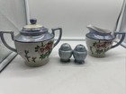 Lusterware 5 Piece Sugar creamer Salt pepper Porcelain Japan 1930 s Beautiful 