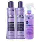 Cadiveu Home Care Plastica Dos Fios Kit Liso Magico Shampoo Cond Post Sealing