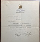 Charles Evans Hughes-ny Gov  Typed Letter Signed-to William V  Rowe-1909-coa
