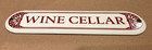Old Porcelain Wine Cellar Door Plaque Sign - 10  - Mint Condition - Bar Kitchen
