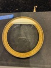  n490  Antique French Mantle Clock Bezel Door Brass   Beveled Glass