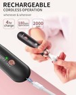 Professional Manicure Pedicure Kit  Cordless Electric Nail File Set  Black