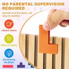 Wooden Montessori Blocks Puzzle For Kids  Brain Teaser Stacking Toy