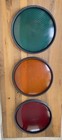 Vintage 3 Traffic Lens 12  Stop Light High Impact Plastic Lfe-tcd Rubber Gasket