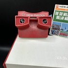 Vintage View-master Red   White Storage Box  Viewer  30 Vintage Reels- Read