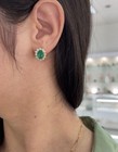 14k Gold Emerald Earrings Natural Zambian Emerald Earrings 14k Solid Gold