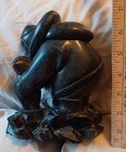 Vintage Eskimo Inuit Stone Carving Mother   Child Sculpture 
