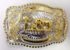Men Cross Praying Animal Long Huge Rodeo Big Cowboy Western Shine Belt Buckle