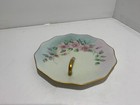 Antique Porcelain Dresser Vanity Tray Hand Painted Flowers Encrusted Gold 63 
