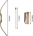 2 Pack Handmade Wooden Toy Bow And Arrow For Kids Cosplay 32 Inch Archery Set