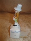 Half Doll Related Tape Measure thimble Holder Boy W  Roses - 4  Tall - Germany