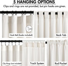 Velvet Curtains 96 Inches Long 2 Panels Set For Living Room Bedroom Cream Pinch
