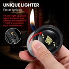 Choicedc Cool Lighter For Men  Refillable Butane Ace Of Spades  Black