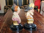 Pair Antique Victorian Terracotta Busts