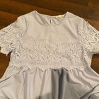 Women s Large Orange Creek Dress Blouse Gray Grey
