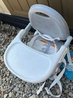 Chicco Foldable Baby Booster Seat W  Removable Tray   Safety Harness Gray white