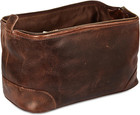 Leather Toiletry Bag For Men  Premium Dopp Kit  Travel Organizer  Large Size