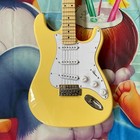 Sleek Pale Yellow St Style Guitar - 6-string Professional Instrument