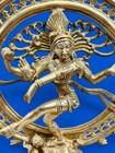 Vintage Large Brass Shiva Nataraja Statue Indian Cosmic Dancer 14 Inch H