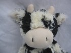 Jellycat London Bashful Cow Fluffy Black White Spotted Plush Stuffed 12  Euc