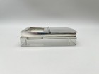 George V Glass   Sterling Silver Stamp Holder  Henry C  Davis  Birmingham  1913