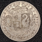 1885-td bf Peru One Sol 0 9  Silver Coin Rare Variety Td bf