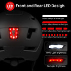 Ilm Adult Bike Helmet With Usb Rechargeable Led Large-x-large  Matte Black