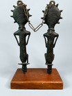 Yoruba Edan Ogboni Pair Bronze Ifa Babalawo Cast Metal Africa Orisha Oshun