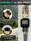 Water Flow Meter With Brass Inlet   Outlet Measure Gallon Consumption