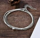 Fashion Heart Boho Ankle Bracelet Foot Chain 925 Silver White Women Anklet Gifts