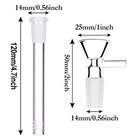 3pc 4 7   glass Bong 18 8mm Down Stem   3pc 14mm Bowl Water Pipe Brush Screen
