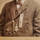 Pow And Gar Member Cabinet Card   Wearing His Ex-prisoner Of War And Gar Badge
