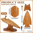 3 Set Deer European Skull Mount Kit Antler Skull Mounting Kit Wooden Display Mou