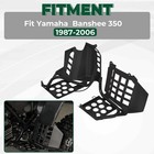 Black Heel Guards Footrest For 1987-2006 Yamaha Banshee Lh rh Nerf Bars