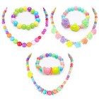  Toddler Necklace Bracelet  3 Sets Kids Jewelry For Girls Colorful Beads  