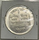 2036 1979 Nepal 50 Rupees  education For Village Women  Silver Coin - Km 842
