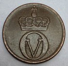 1966 Norway 2 Two Ore - Circulated Norwegian Bronze World Coin - L5