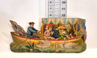 Antique Victorian Die Cut Scrap Children Swan Boat Sailor Lithograph H j t    Co
