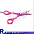 Professional Hair Cutting Barber Shears Pink Scissors 5 Inch Steel Stylist Razor