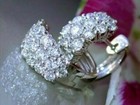 2 50 Ct Round Cut Diamond Vvs1 d Huggie Hoop Earrings 14k White Gold Finish