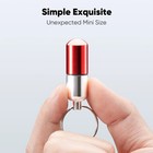 2 Packs Medicine Pill Bottle Portable Container Holder Keychain Waterproof Red