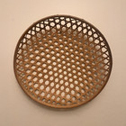 Large 23    Woven Wall Basket Round Boho Farmhouse Decor Tray Metal Rim Rustic