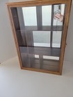 Vtg  Wood glass Mirrored Display Cabinet Case-miniatures Collectibles-hanging
