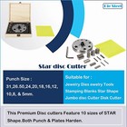 Star Disc Cutter Set Of 10 Punches 5mm To 31mm For Jewelry Dies Jewelry Tools