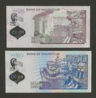 Mauritius 25   50 Rupees 2021  P-64b 65b New Dates Polymer Set  Unc Uncirculated