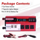 6000w Car Power Inverter Dc 12v To Ac 110v Pure Sine Wave Solar Converter 4 Usb