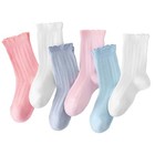 Girl Ruffle Socks  6 Pairs  4t-10t  Frilly Dress 7-10 Years Multicolor 6 Pairs