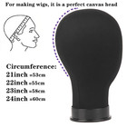 Wig Head 23 Inch Canvas Block Head For Making Wig Display Styling Canvas Block W