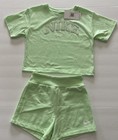 Nwt Nike Girls Vapor Green 2piece Crop Top And Shorts Set Size 6x